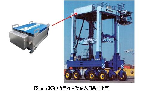 超級(jí)電容用在集裝箱龍門(mén)吊車(chē)上面