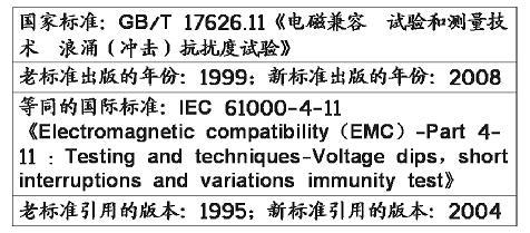 電壓暫降、短時中斷和電壓變化抗擾度試驗