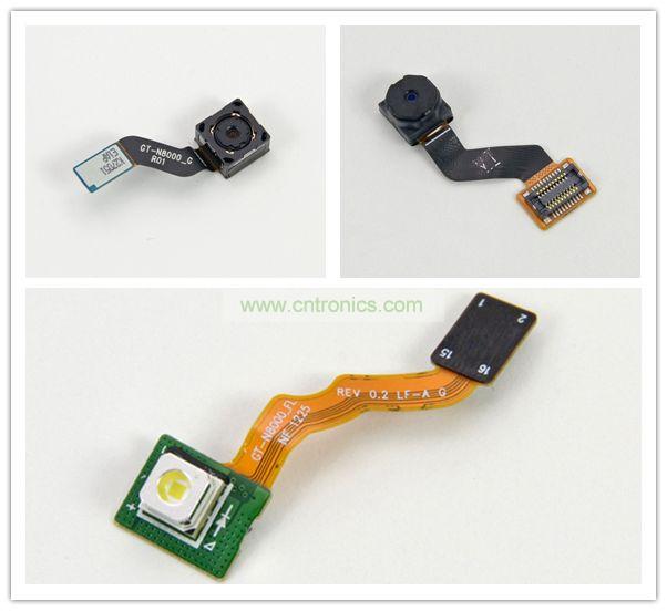 拆前置、后置攝像頭及閃光燈