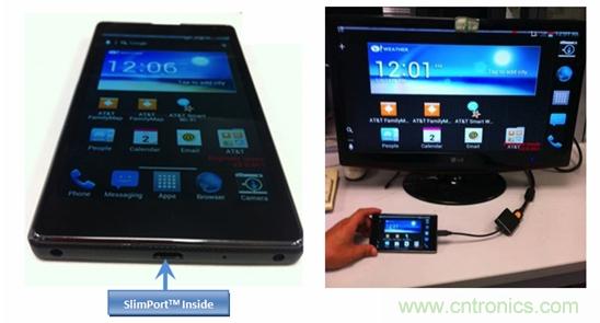 采用SlimPort接口技術(shù)的新一代Google Nexus手機(jī)樣機(jī)。