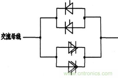 晶閘管交流開(kāi)關(guān)主電路原理圖