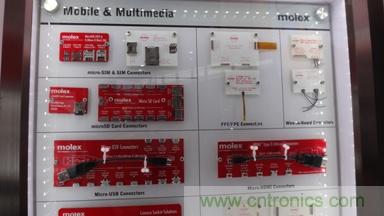 Molex MicroSIM、MicroSD、MicroUSB和MicroHDMI連接器