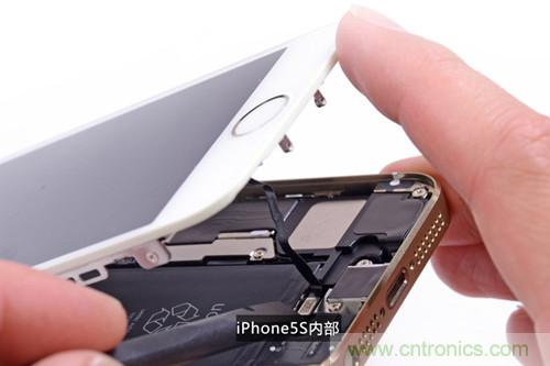 土豪金iPhone 5S拆解：內(nèi)部結(jié)構(gòu)升級(jí)，維修難度增加