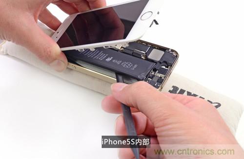 土豪金iPhone 5S拆解：內(nèi)部結(jié)構(gòu)升級(jí)，維修難度增加