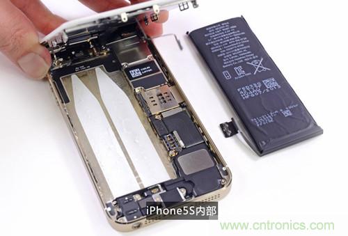 土豪金iPhone 5S拆解：內(nèi)部結(jié)構(gòu)升級(jí)，維修難度增加