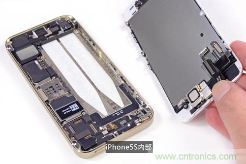 土豪金iPhone 5S拆解：內(nèi)部結(jié)構(gòu)升級(jí)，維修難度增加