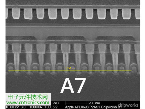 iPhone 5S芯片級拆解，顯微鏡下的A7處理器揭秘