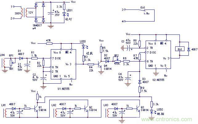 經(jīng)典的電動(dòng)機(jī)保護(hù)器電路分析實(shí)例