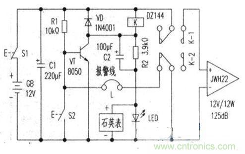 “小偷的天敵”可計(jì)時(shí)、易制作的防盜報(bào)警器設(shè)計(jì)