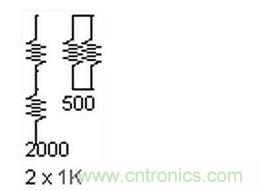 兩個電阻，兩種組合。這個很簡單。