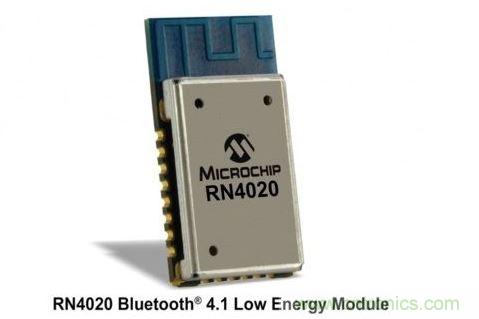 Microchip公司的RN4020模塊集成了包括天線在內(nèi)完整的低功耗藍(lán)牙射頻電路。RN4020采用密封的10mm x17mm x 2mm封裝，內(nèi)置有板載陶瓷天線、2.4GHz的低功耗藍(lán)牙收發(fā)器、帶完整的嵌入式低功耗藍(lán)牙協(xié)議棧的微控制器以及UART和USB接口。