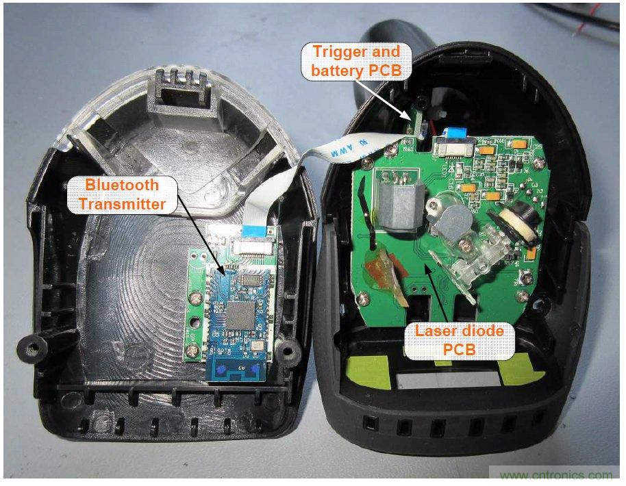 拆解45美元的藍(lán)牙無線條碼掃描槍，發(fā)現(xiàn)里面鏡中有鏡