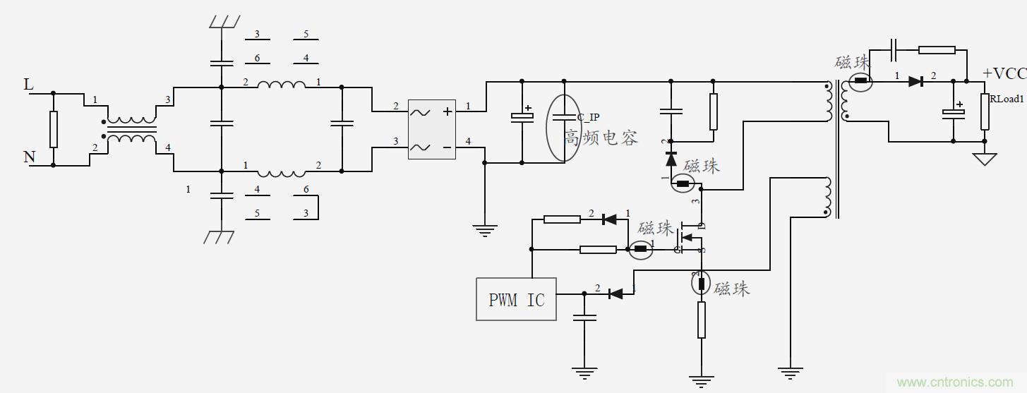 如何改善開關(guān)電源電路的EMI特性？