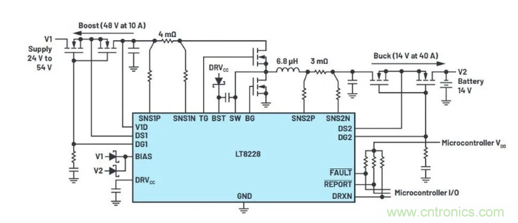 簡化雙電池電源系統(tǒng)，48 V/12 V汽車應(yīng)用指日可待