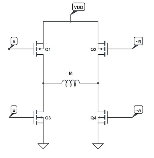 使用互補(bǔ)PWM、擊穿和死區(qū)時(shí)間的 H 橋直流電機(jī)控制