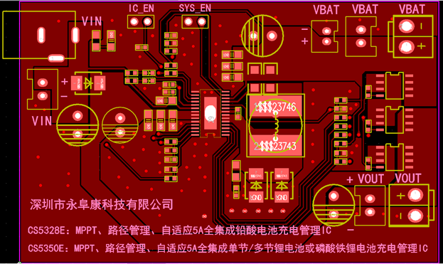 CS5350/CS5328 太陽能板供電鉛酸蓄電池、磷酸鐵鋰電池、鋰電池充電管理IC系列