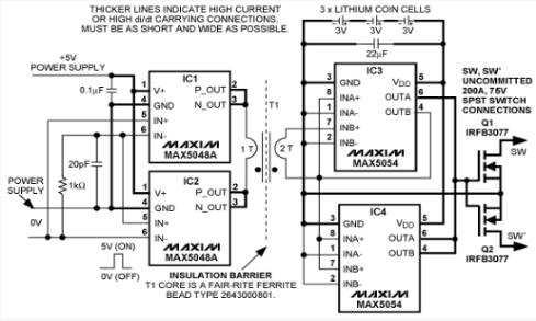 單刀/單擲雙極電源開關(guān)簡化電源測試