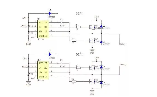 4個MOS管驅動的全橋電路原理